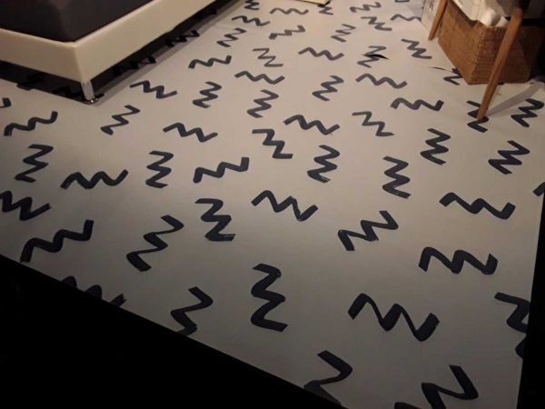 Sérprentaður gólfdúkur / Custom printed linoleum